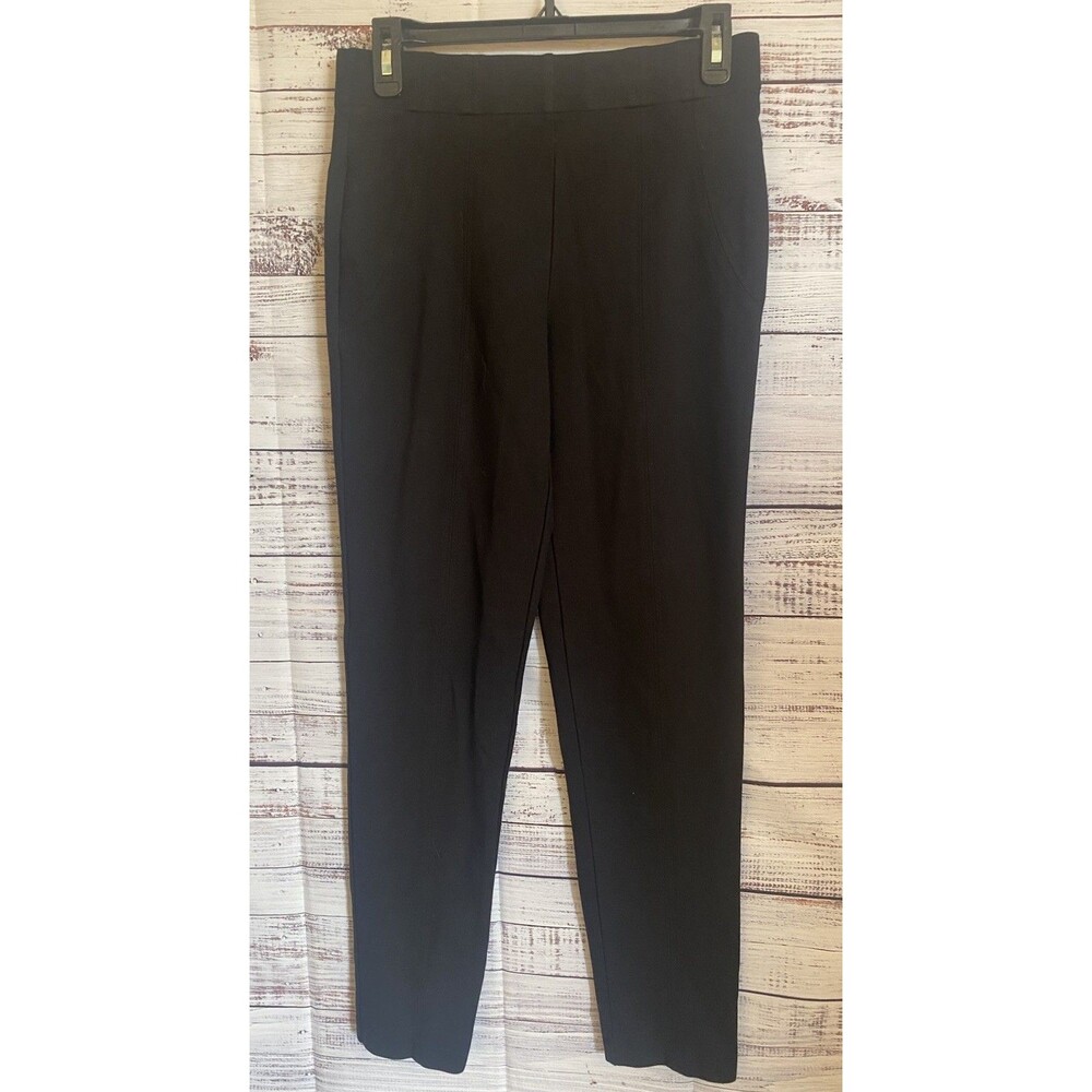 JNY Jones New York Womens Black Pull On Pants Mid Rise Stretch Size small